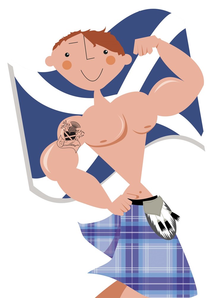 Sexy Scottish Hunk Card