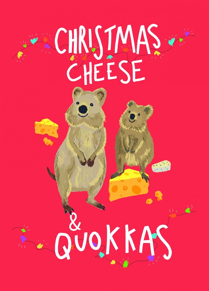 Christmas Cheese And Quokkas Card