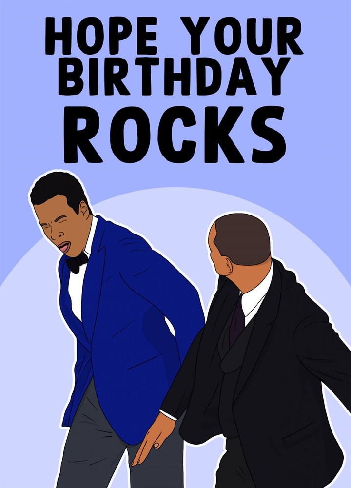 Birthday Rocks Will Smith Slap Card