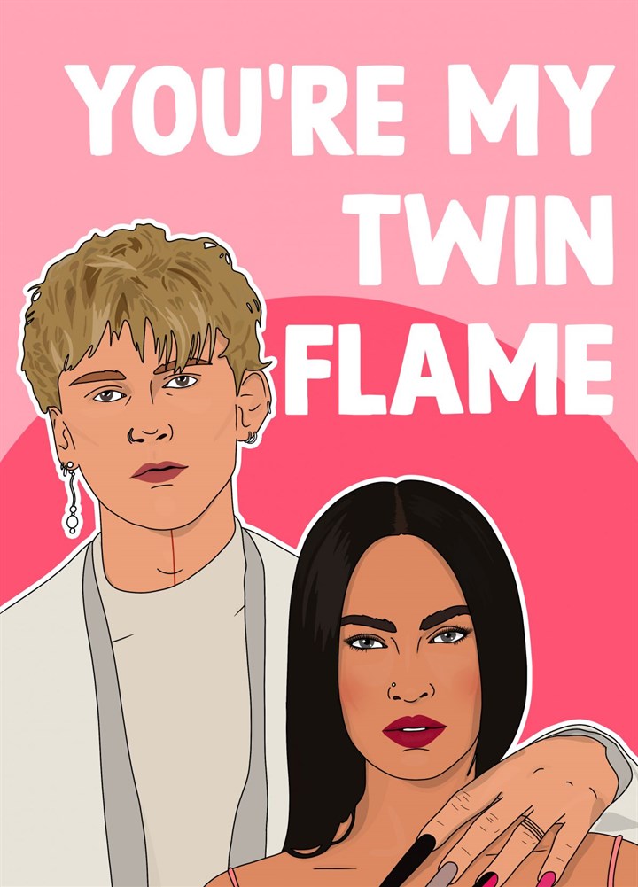 Twin Flame Megan And MGK Anniversary Card