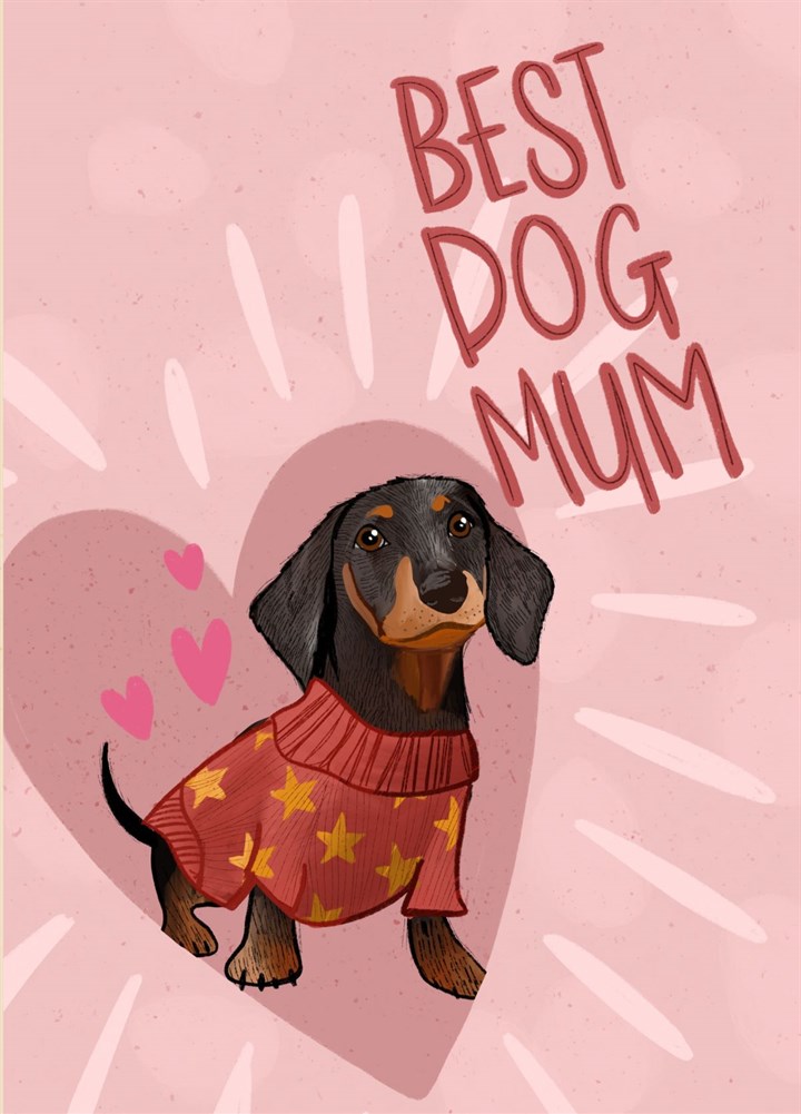 Best Dog Mum Mother's Day Card