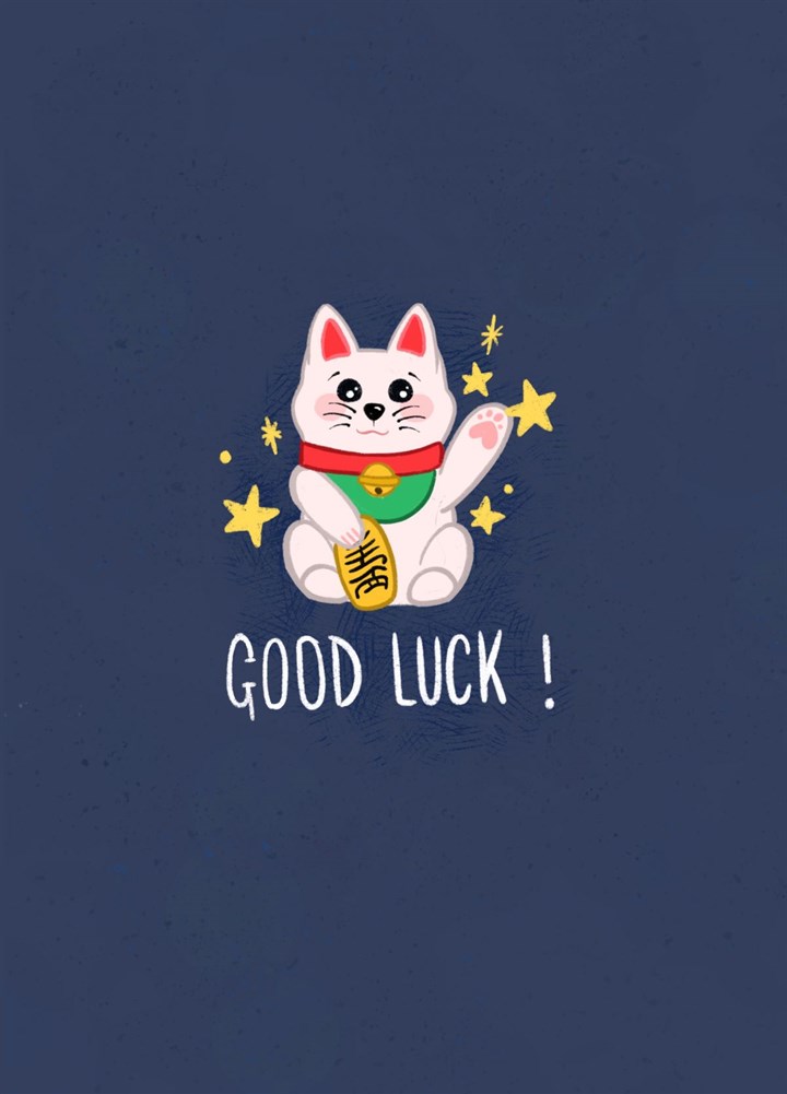 Good Luck - Lucky Cat Card