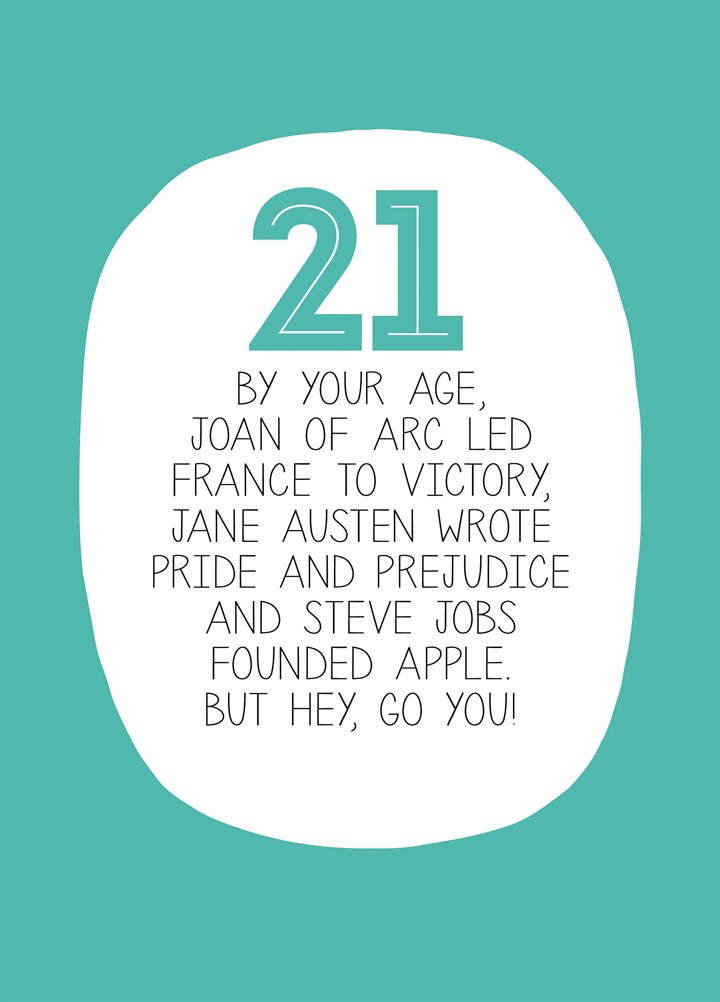By Your Age 21 Card