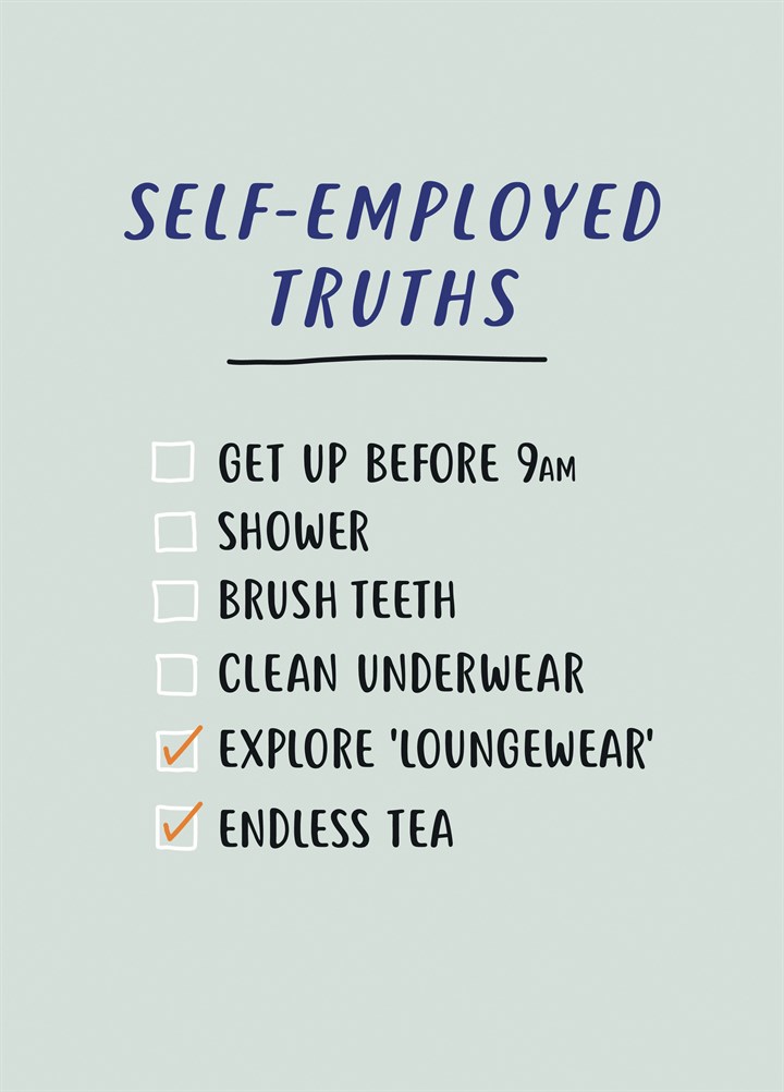 Self-Employed Truths Card