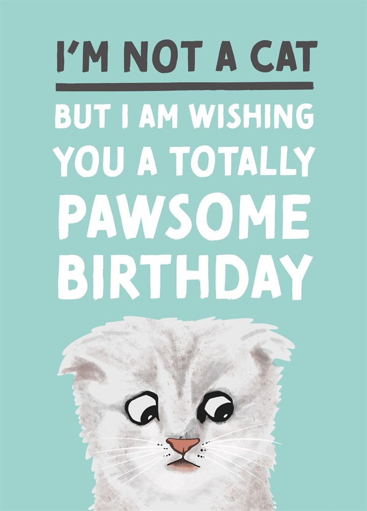 Zoom Kitty Birthday Card