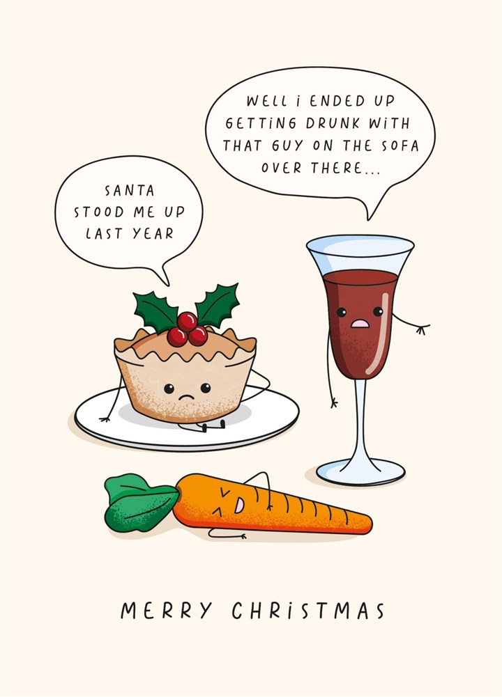 Mince Pie & Sherry - Funny Christmas Card