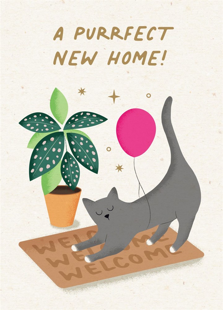A Purrfect New Home Card