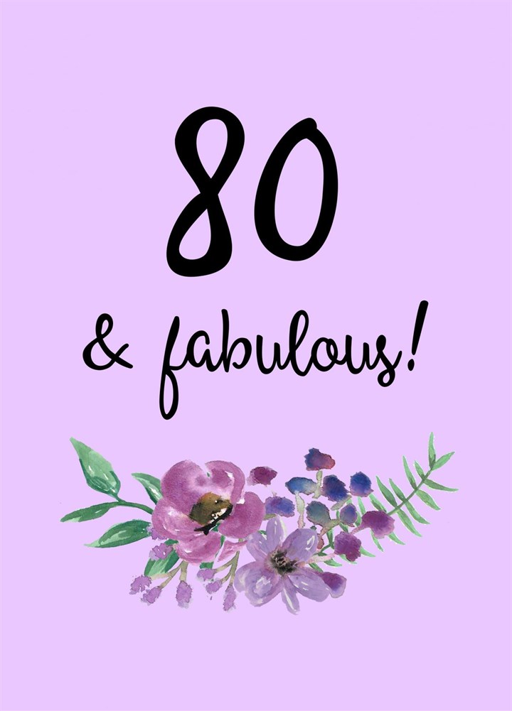 80 And Fabulous Card