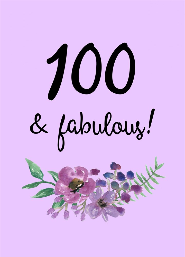 100 And Fabulous Card