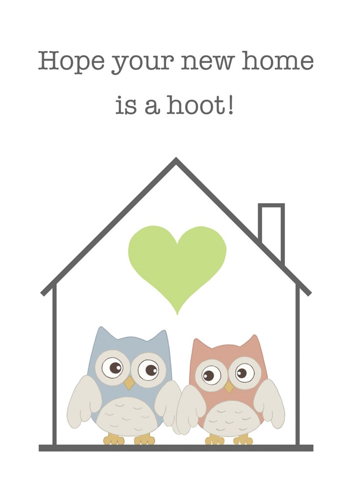 Owl - Hope Your New Home Is A Hoot Card