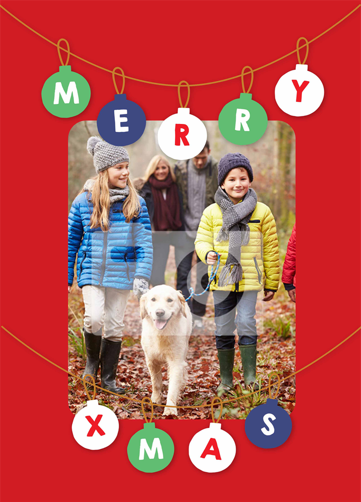 Merry Xmas Photo Frame Card