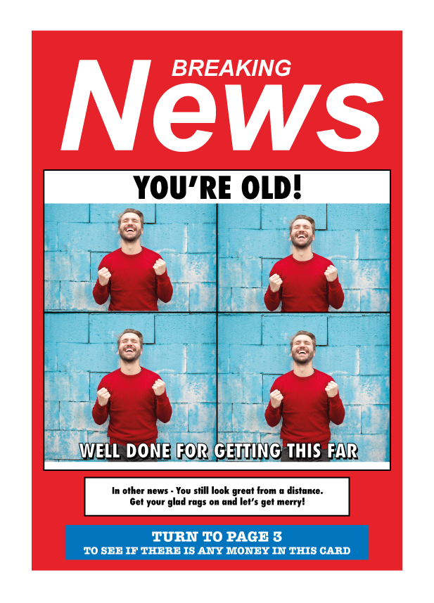 Breaking News You're Old Card