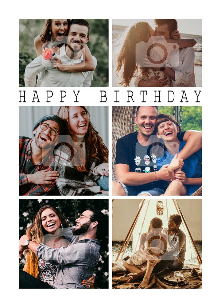Happy Birthday Multi Photo Card