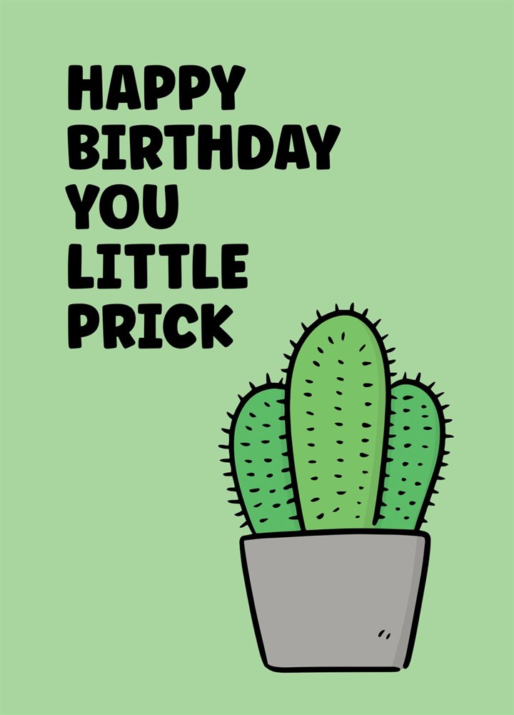Happy Birthday You Little Prick Card