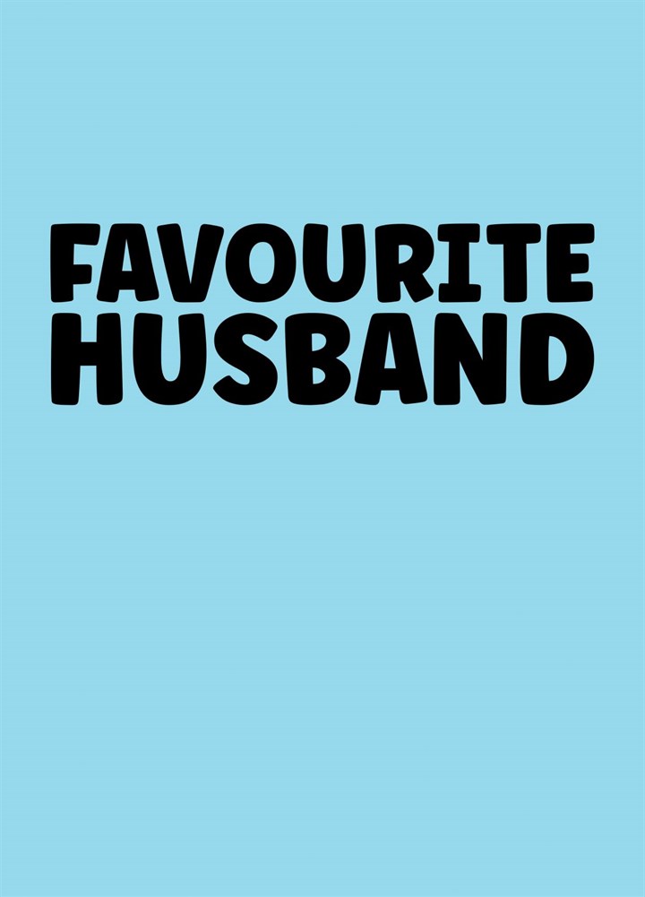 Favourite Husband Card