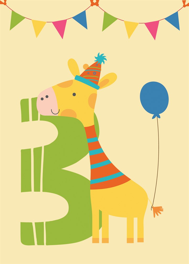 Zoo 3rd Birthday Card