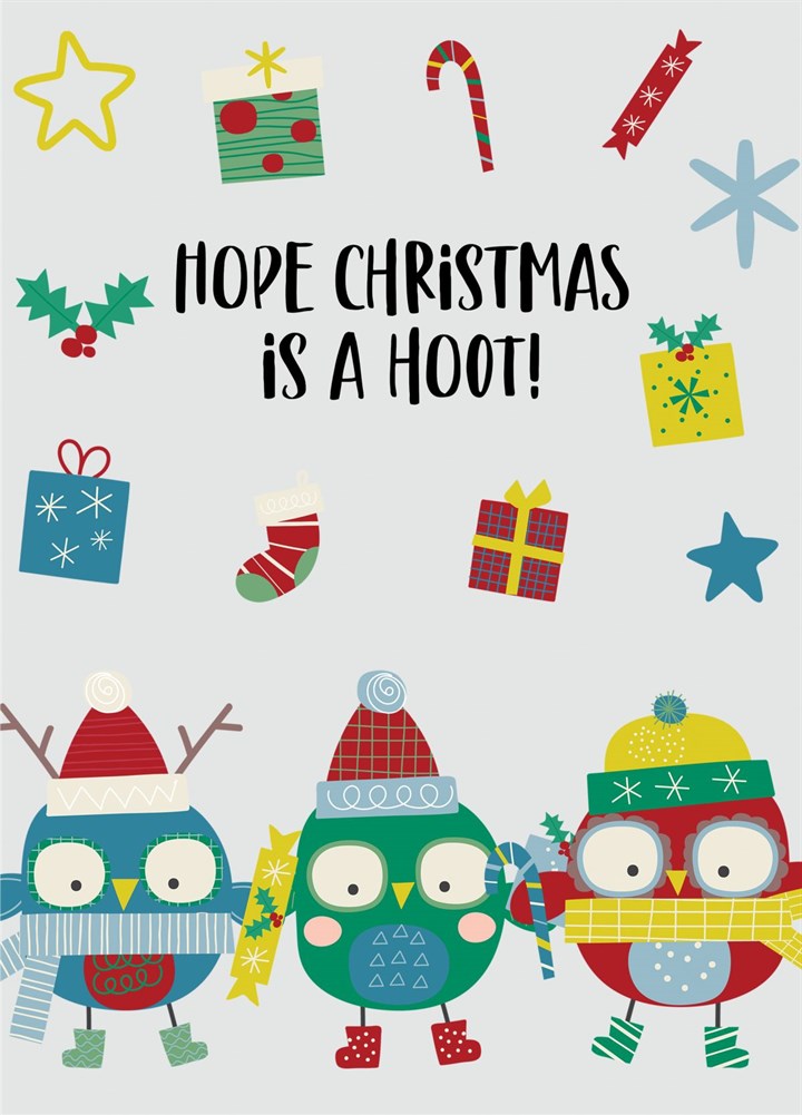 Hoot Owl Christmas Card