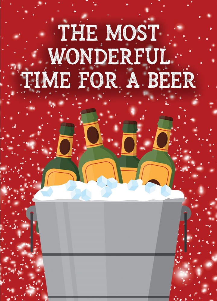 Most Wonderful Time For A Beer Card