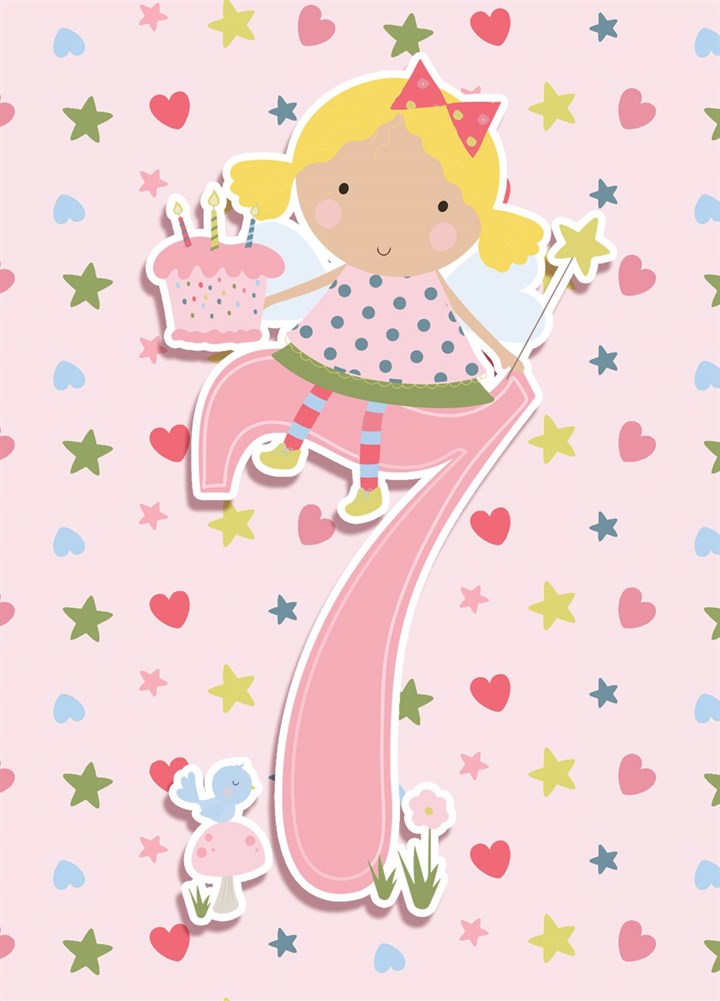 Fairy 7th Birthday Card