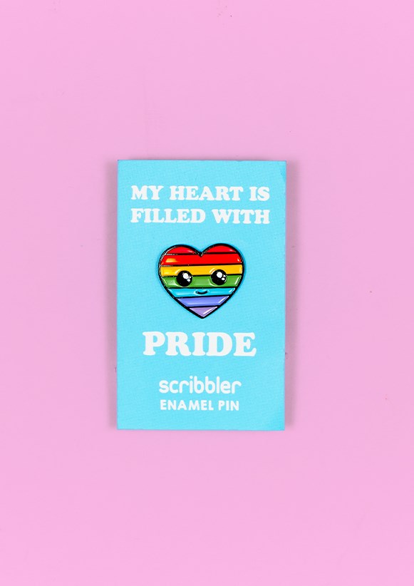 Heart With Pride Pin Badge