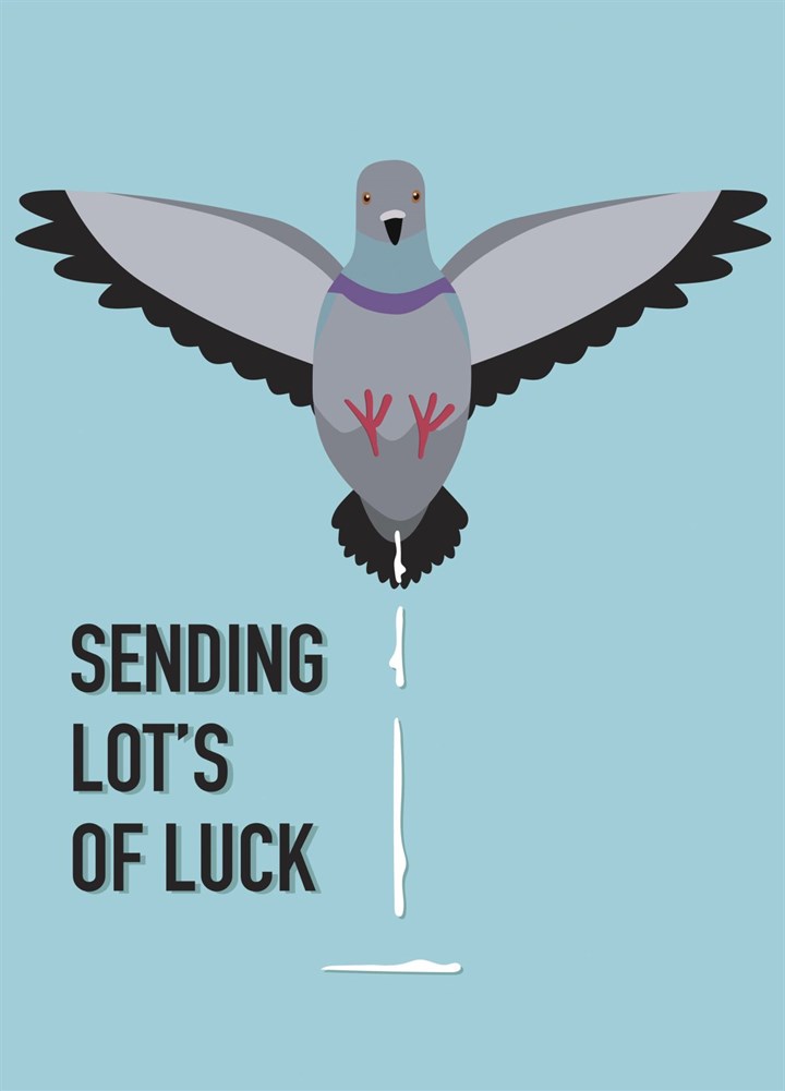 Pigeon Poo Brings You Luck Card