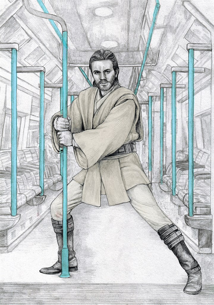 Obi Wan On The Tube Card