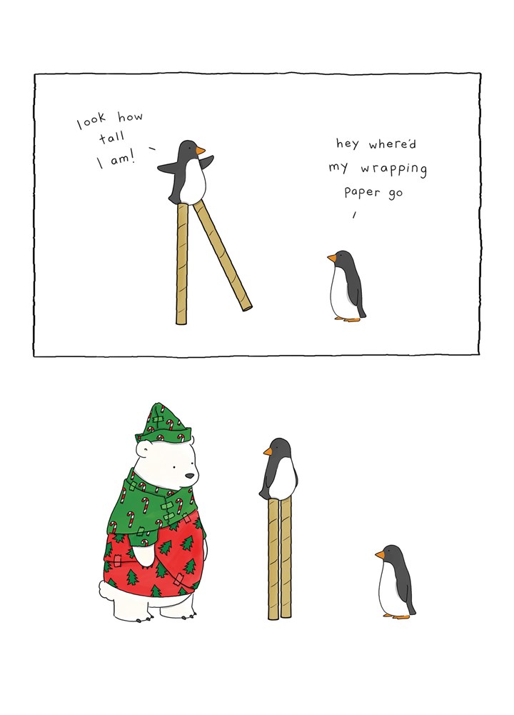 Penguins Where Is  My Wrapping Paper Card
