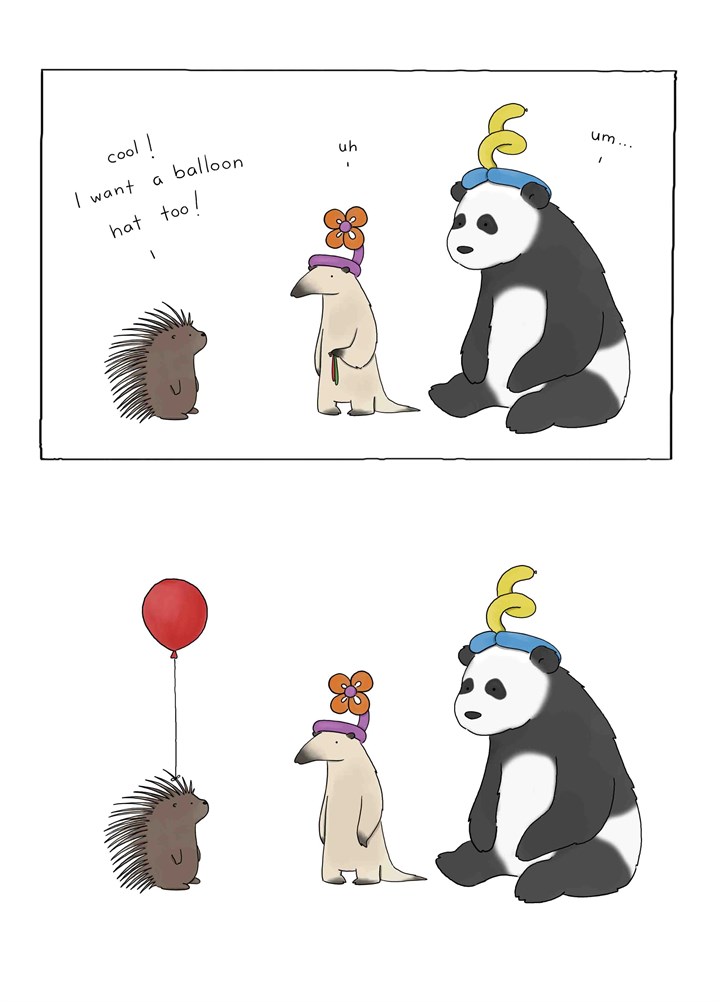 I Want A Balloon Hat Too Card