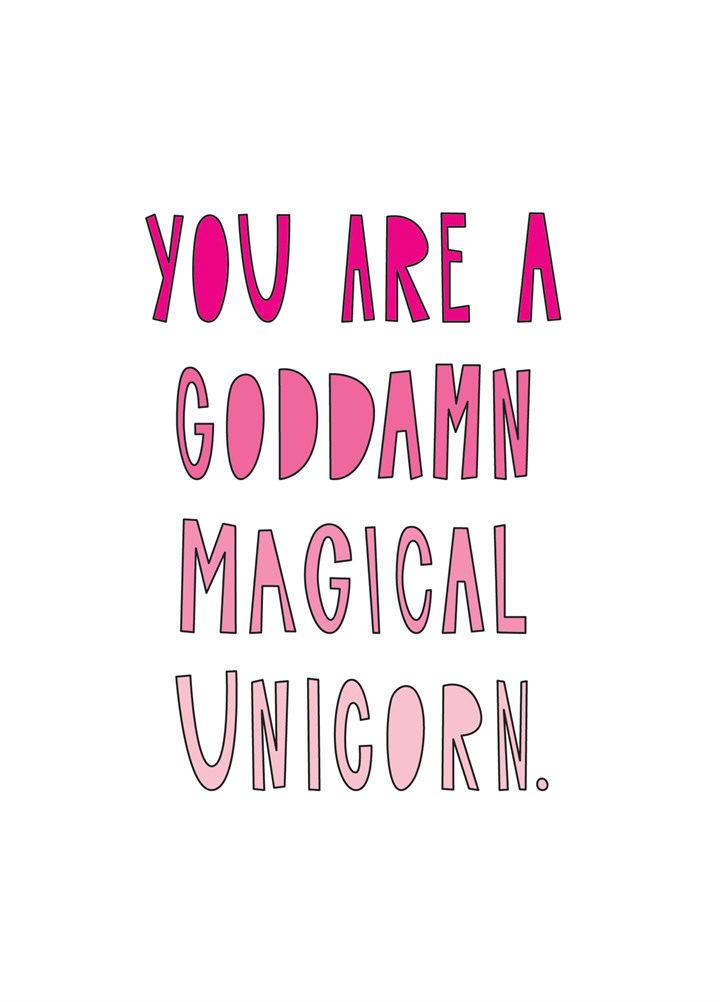 Goddamn Magical Unicorn Card