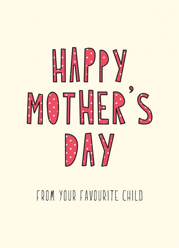 Mother's Day Favourite Card