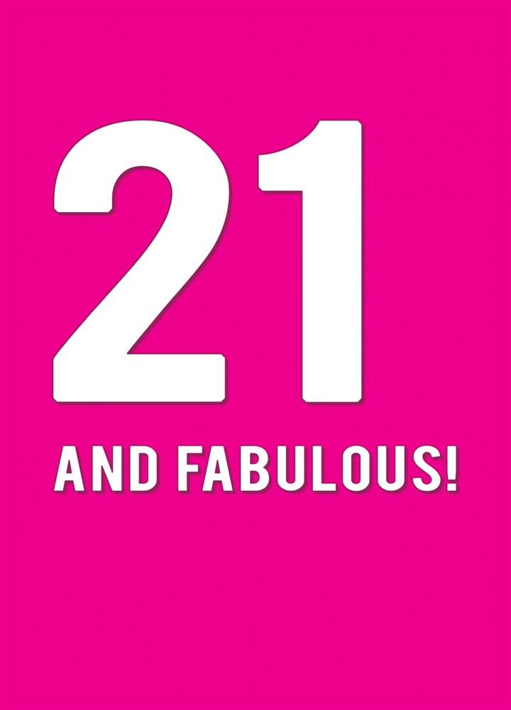 21 And Fabulous Card