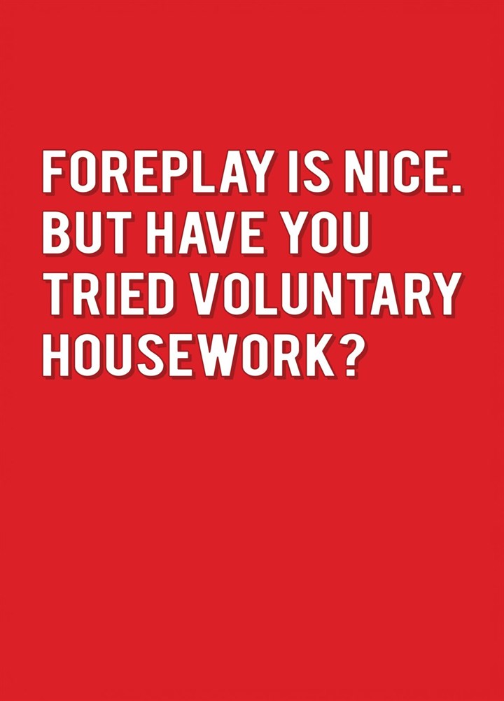 Foreplay Is Nice Card