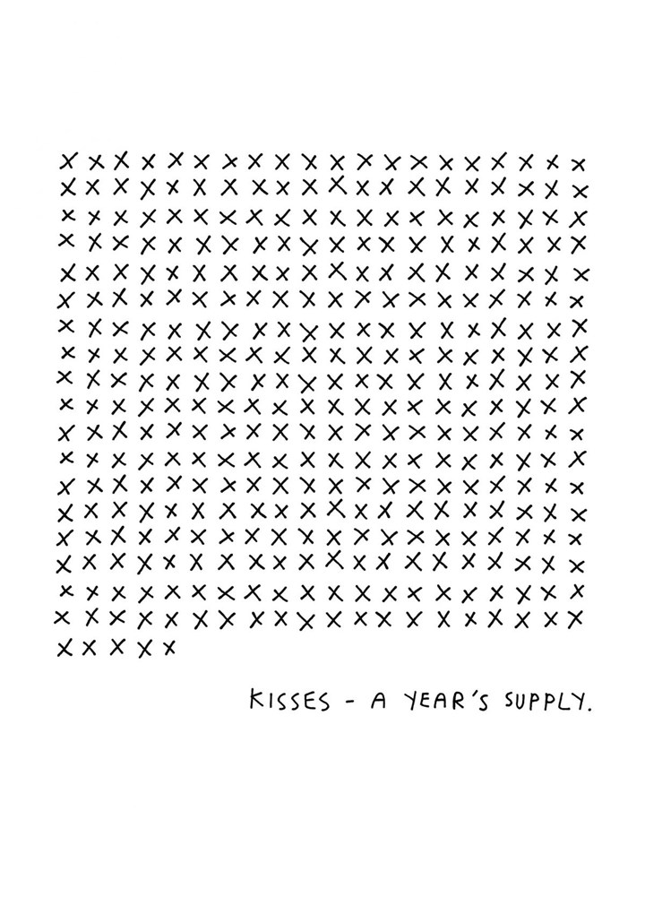 A Year's Supply Of Kisses Card