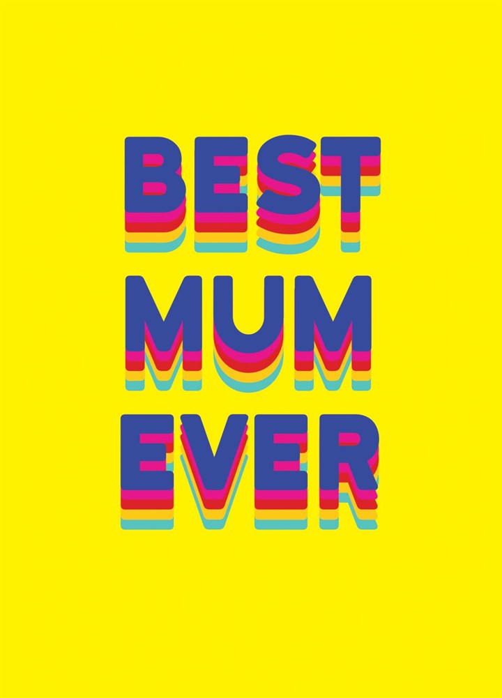 Rainbow Best Mum Card