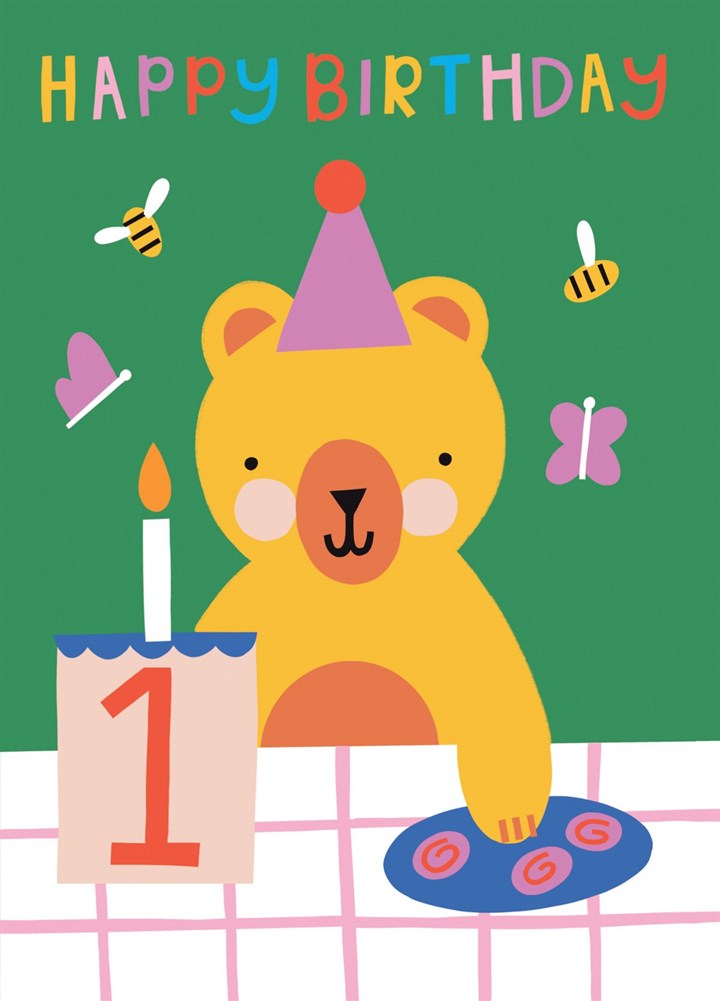 Teddy Bear's Picnic Age 1 Children's Birthday Card