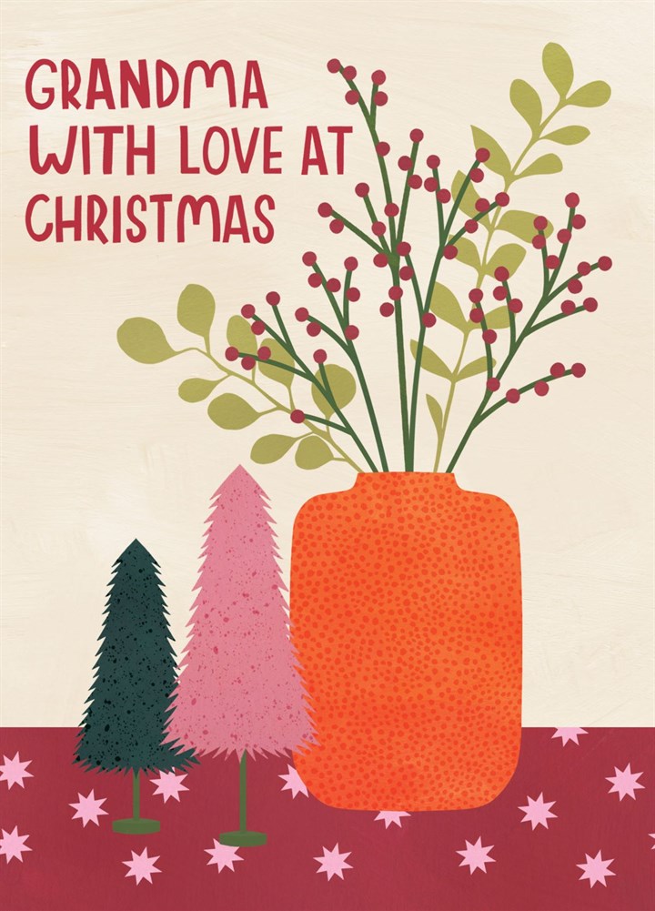 'Grandma With Love At Christmas' Christmas Card