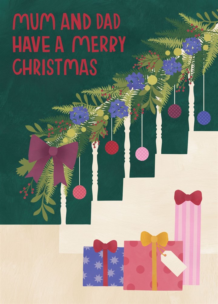 Mum & Dad Have A Wonderful Christmas' Christmas Card