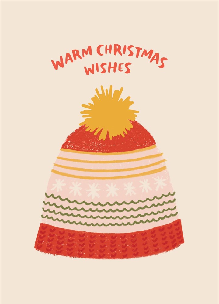 'Warm Christmas Wishes' Christmas Card