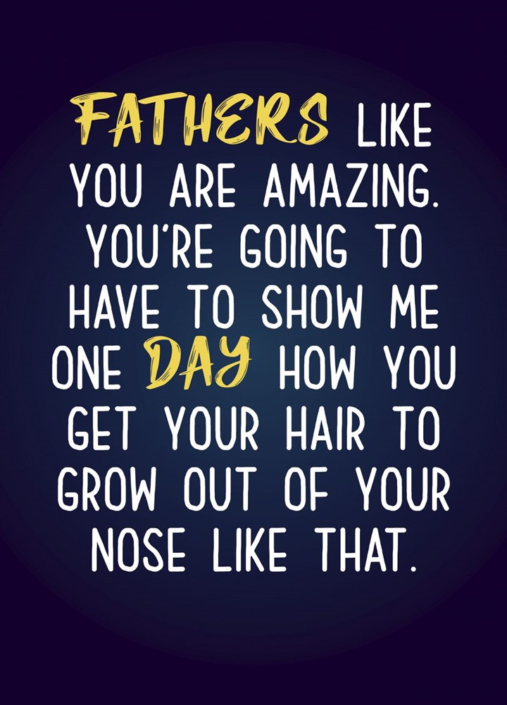 Father's Day Nose Hair Card