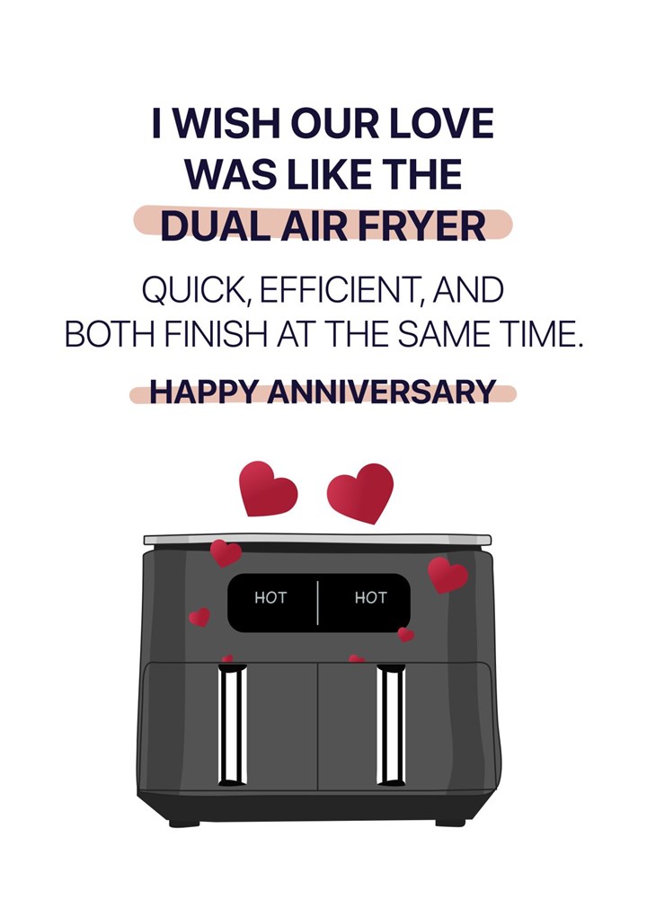 Air Fryer Loving Anniversary Card