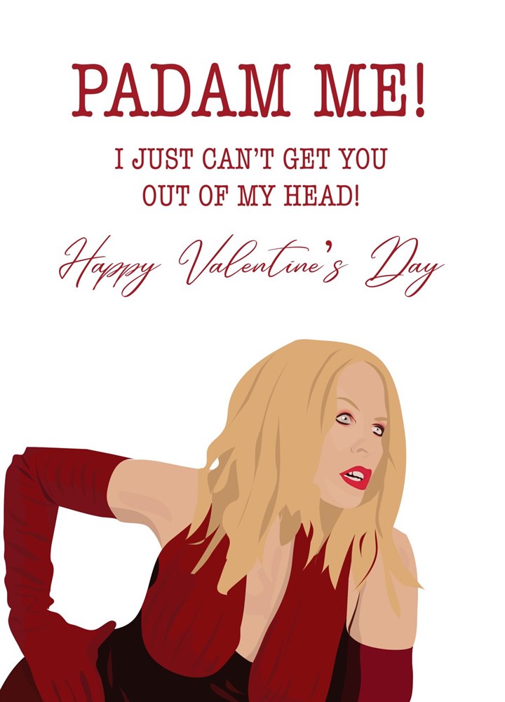 Kylie Minogue Padam Valentine's Day Card.
