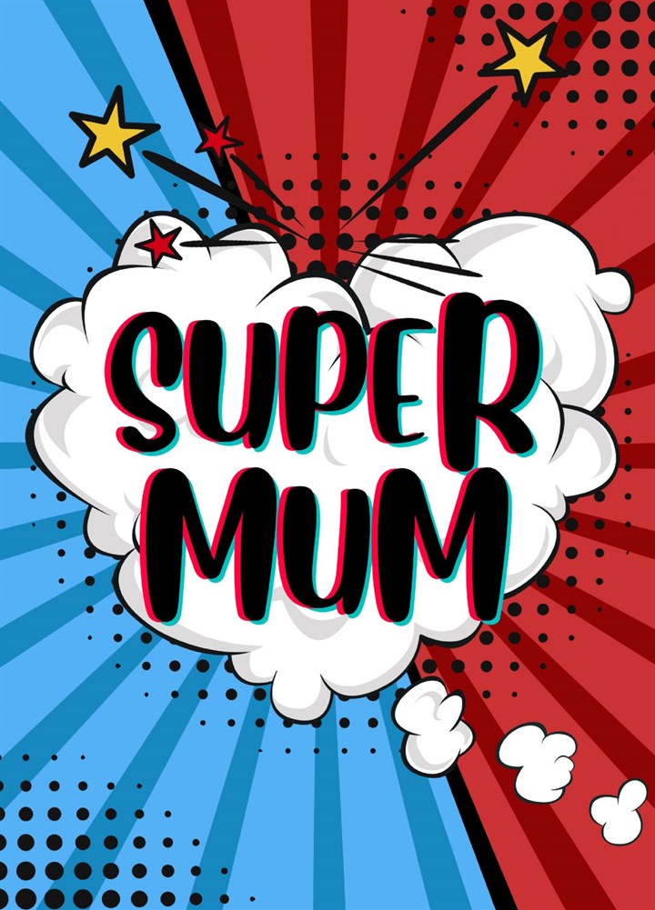 Super Mum Comic Card