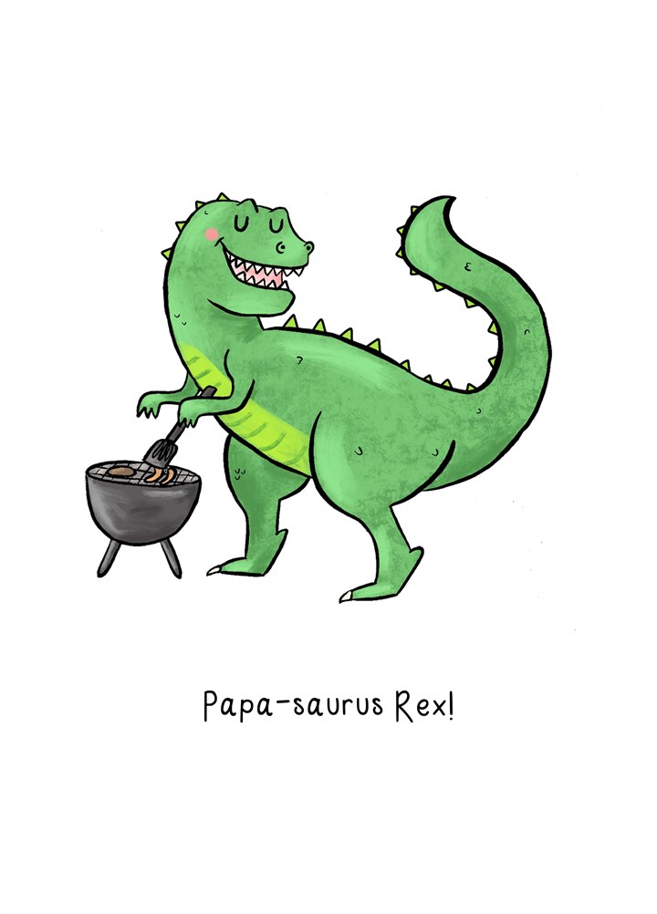 Papa Saurus Rex Card