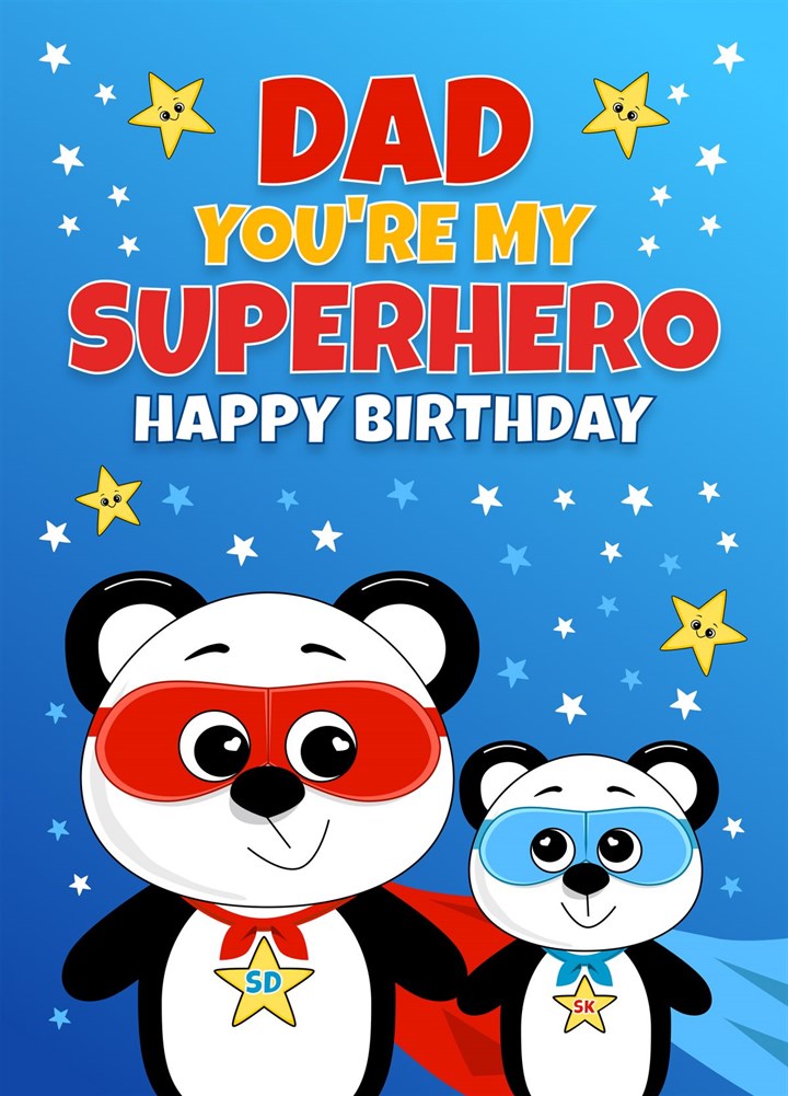 Dad You're My Superhero, Happy Birthday Card