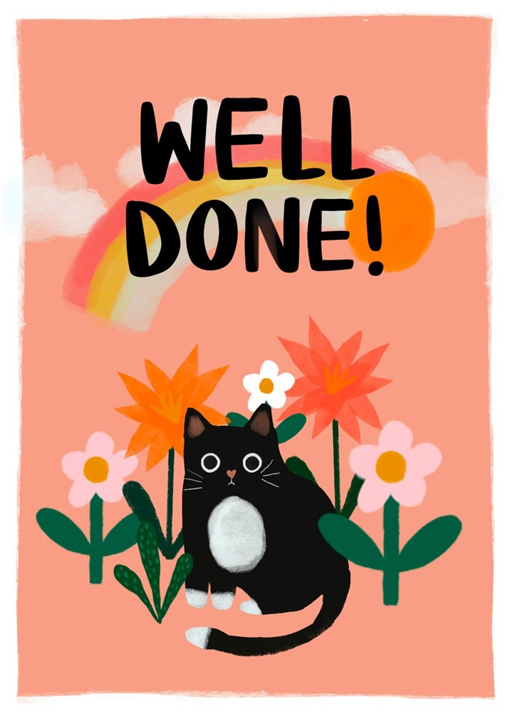 Well Done Cute Cat Card