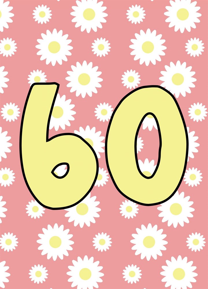 Floral 60th Birthday Card