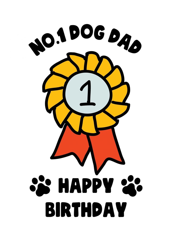 No1 Dog Dad Card
