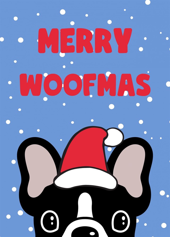 Merry Woofmas French Bulldog Card