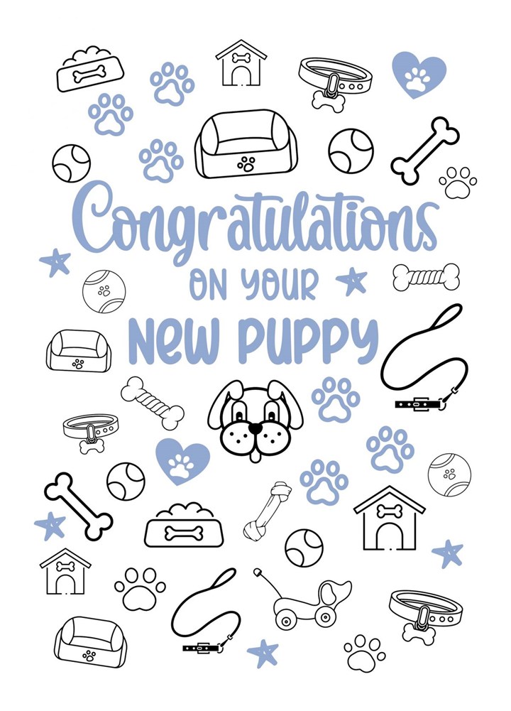 Congratulations On Your New Puppy - Blue Card