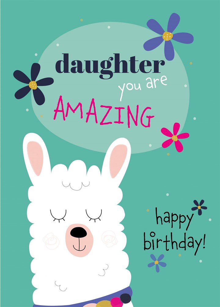 Daughter Llama You Are Amazing Card